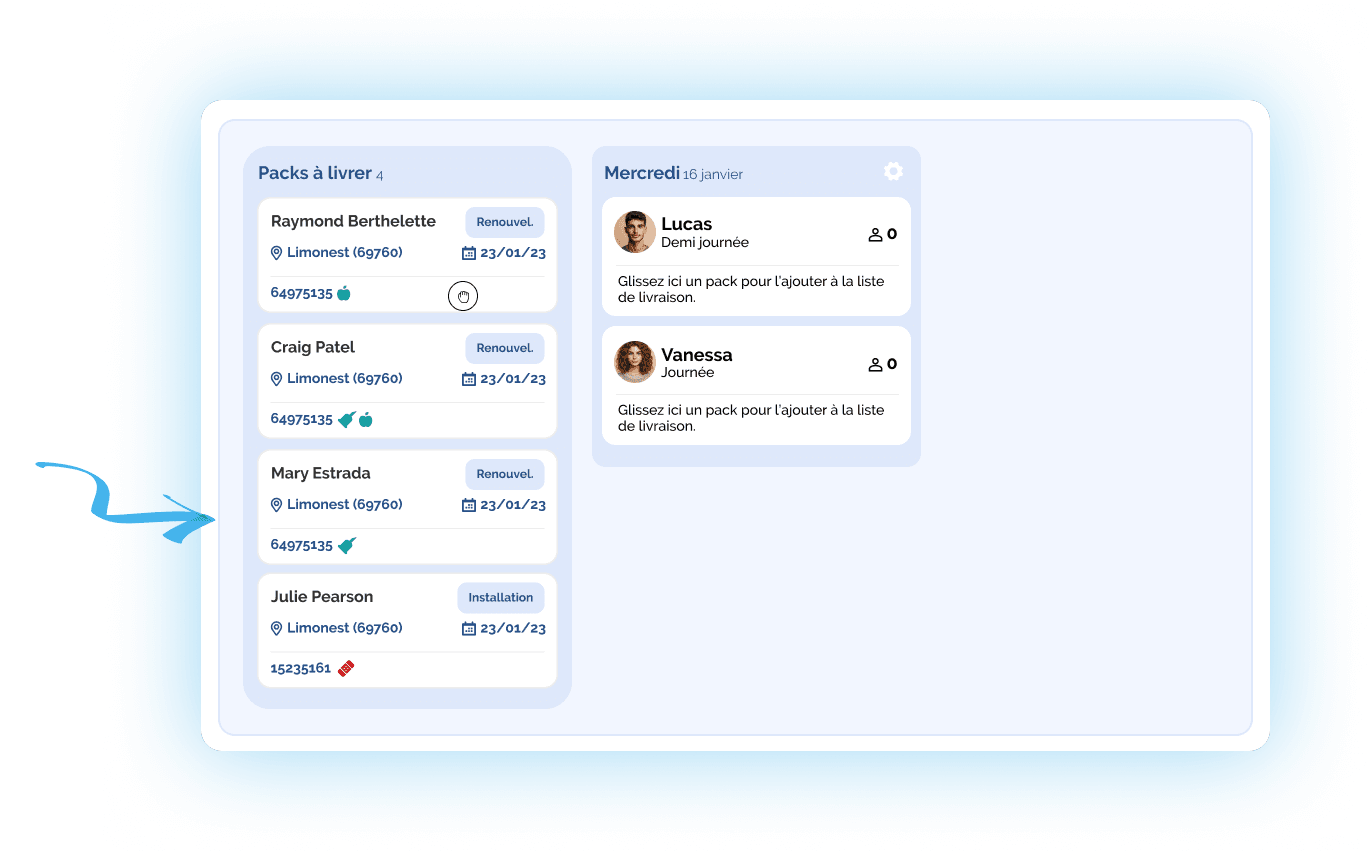 Planning de livraison